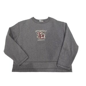 Disneyland Resort Embroidered Mickey Mouse Patch Gray Sweatshirt Sze L